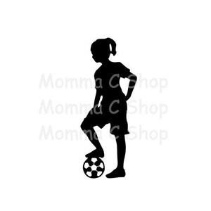 Chica Fútbol SVG Juego femenino Torneo Atleta Equipo deportivo Liga Fútbol Escuela Regalo Descarga digital instantánea Archivo PNG JPG