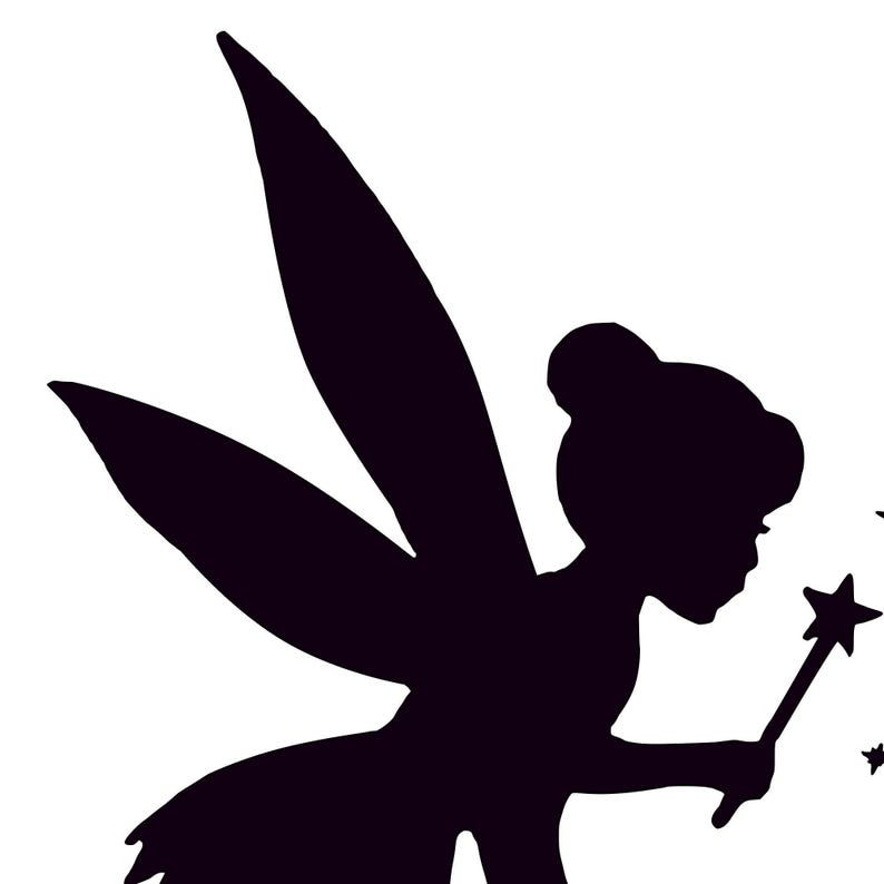 Fairy Silhouette SVG, Tinkerbell Clipart, Dust Cut File for Cricut, Silhouette (Digital Download) image 3