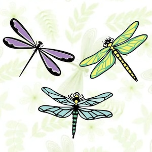 Libelle Bundle SVG Garten Yard Blumen Pflanzen Insekt Sommer Familie Cabin Cottage Gartenteich Fliegen Flügel Sofortiger digitaler Download Datei