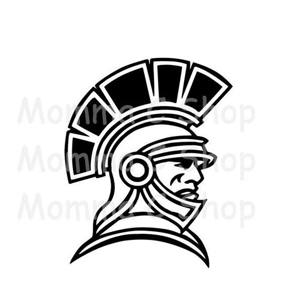 Trojan Soldier Svg Jpeg Mascot Instant Digital Download File Etsy