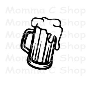 Bier SVG ale mok proost bar pub drank sportfeest zomer brouwerij microbrouwerij drinken alcoholschuim picknick pils jpg png digitale download