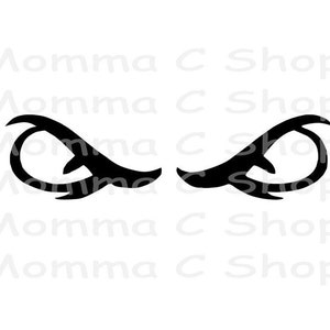 Eyes SVG Mad Angry Anime Cartoon Spooky Ghost Monster Mean Design Halloween Costume JPEG Instant Digital Download File Cuttable