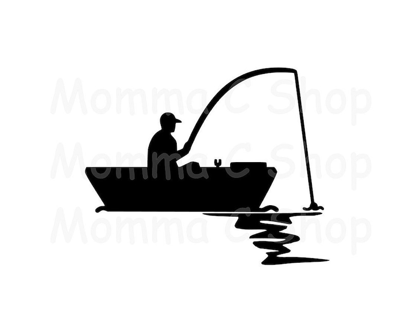 Download Boat Fishing SVG and JPEG Fisherman Instant Digital ...