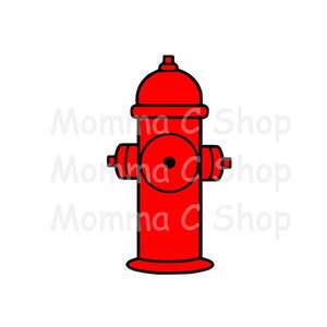 Bouche d'incendie SVG pompiers chien pompier d'eau promeneur de chien animal de compagnie de quartier lutte contre l'incendie rouge JPEG fichier en téléchargement numérique