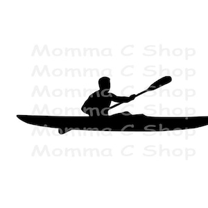 Canoe Kayak Male SVG Lake River Water Sports Outdoors Nature Ocean Vacation Adventure Crew Race Cabin Instant Digital Download File Jpg