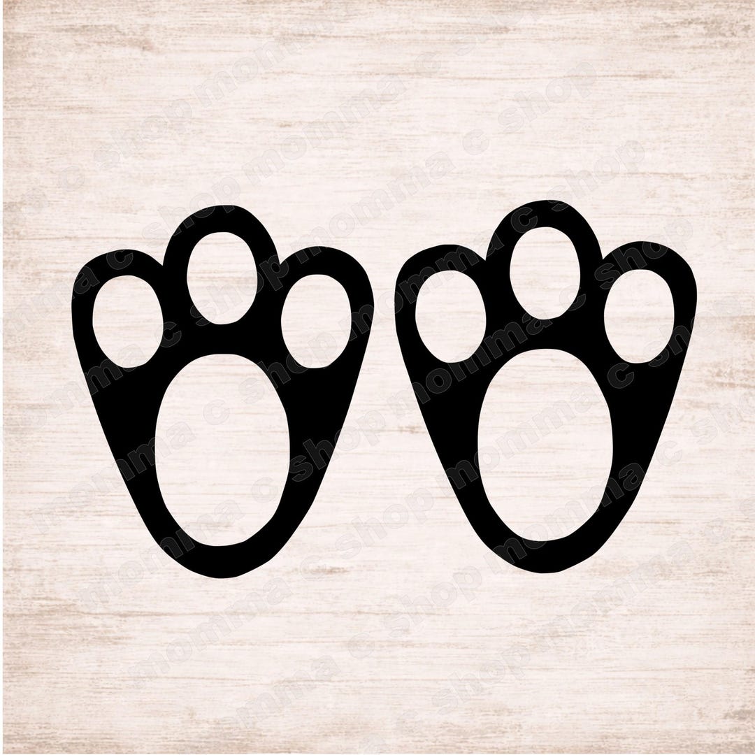Tamplate Rabbit Paws Rabbit Paw Print SVG, Easter Bunny Feet (digital Download) - Etsy