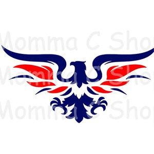 Adler Patriotische Flagge svg Vogel rot weiß blau Amerika 4 Juli God Bless USA Militär Servicemen Troops veterans Sofortiger digitaler Download Jpeg
