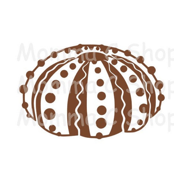 Sea Urchin SVG and JPEG One Color Instant Digital Download File Cuttable, Ocean, Animal, Sea Animal