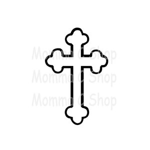 Orthodox kruis SVG christelijke religie God gebed Pasen kerst kruisbeeld religieuze kerk kapel Jezus JPG Instant digitale downloadbestand