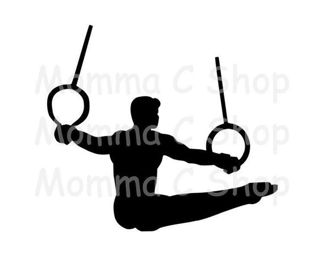 Men Gymnastics Rings SVG JPEG Instant Digital Download File Cuttable