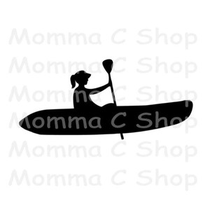 Kayak SVG femme canoë sports nautiques océan lac rivière vacances aventure cabane eau vive JPEG fichier en téléchargement numérique instantané
