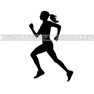 Runner SVG Female Marathon Running Athlete Triathlon Triathlete Sprint Track Jogging Women Sport Stickers JPEG Instant Digital Download File