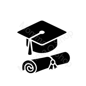 Graduation Cap Diplom SVG High School College Zeremonie Virtuelle graduierte Party Feier Preis Jpeg Instant Digital Download File