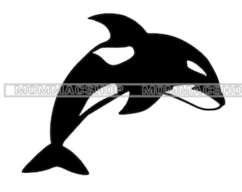 Orca Whale SVG Silhouette – Ocean Beach Cricut Cut File (Digital Download)