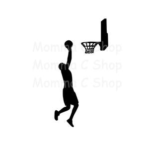 男の子 男性 バスケットボール SVG フープスラムダンク アスリート スポーツ ボーラー NBA バスケットボール プレイ ストリートボール エクササイズ チーム インスタントデジタルダウンロードファイル
