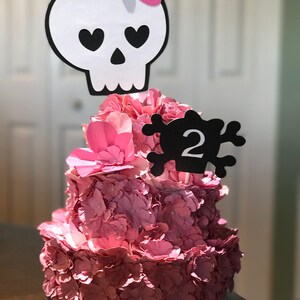 Pink Skull Birthday or Baby Shower, Halloween Birthday Party