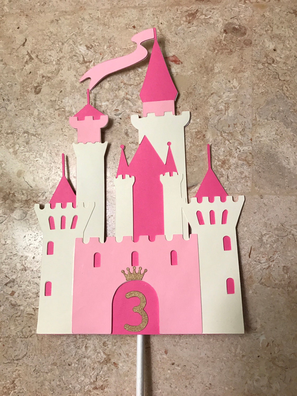 Castle Cake Topper Perfect for Your Princess Themed Birthday Etsy