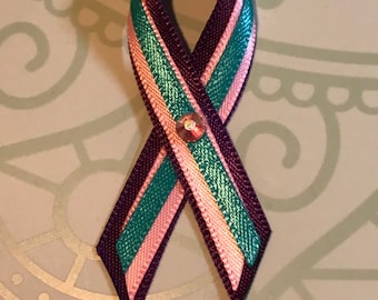 Pin de cinta para el cáncer de tiroides, cáncer de mama metastásico, cáncer de vejiga