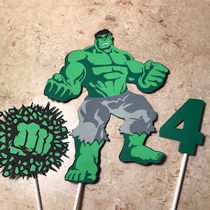 3pc set Hulk CakeTopper/Centerpieces