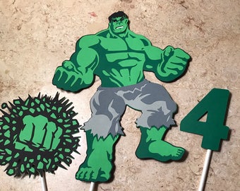 3pc set Hulk CakeTopper/Centerpieces
