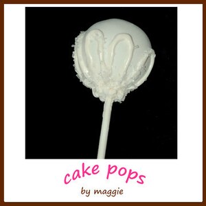 WHITE ON WHITE Cake Pops, Bridal Cake Pops, Baptism Cake Pops, Christening Cake Pops, First Communion Cake Pops image 4