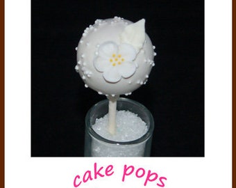 WEDDING CAKE POPS, Quinceanera Cake Pops, White on White Cake Pops,  Bridal Shower Cake Pops, Baptism Cake Pops, Quinceañera Cake Pops