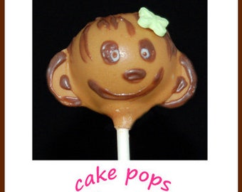 MONKEY Cake Pops, Animal Cake Pops, Party Treats