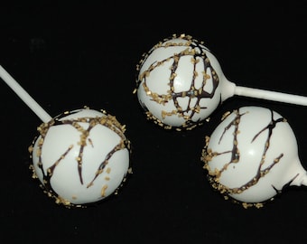 BLACK AND WHITE Cake Pops,  Wedding Cake Pops, Wedding Favors