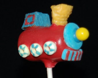 TRAIN CAKE POPS, Character Cake Pops, Children Party Favors