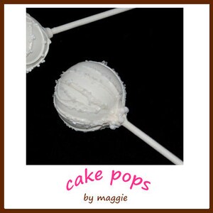 WHITE ON WHITE Cake Pops, Bridal Cake Pops, Baptism Cake Pops, Christening Cake Pops, First Communion Cake Pops image 5