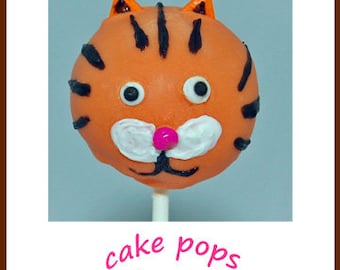 TIGER Cake Pops, Party Favors, Birthday Parties, Animal Cake Pops