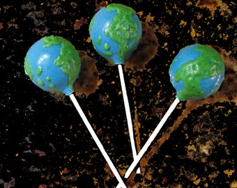 GLOBE CAKE POPS, Earth Day Cake Pops, Bon Voyage Cake Pops, Travel Cake Pops, Farewell Cake Pops