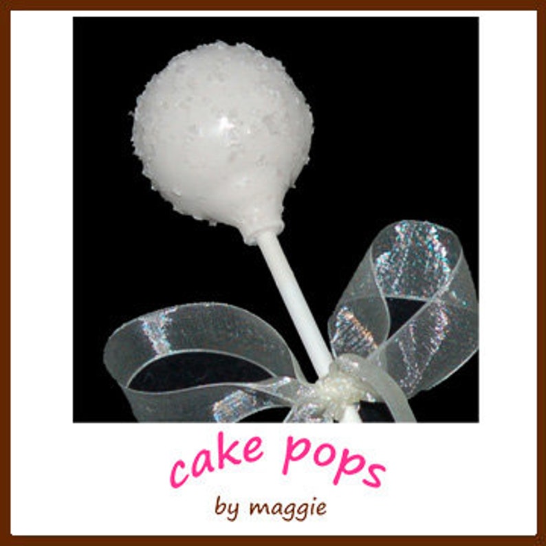 WHITE ON WHITE Cake Pops, Bridal Cake Pops, Baptism Cake Pops, Christening Cake Pops, First Communion Cake Pops image 3