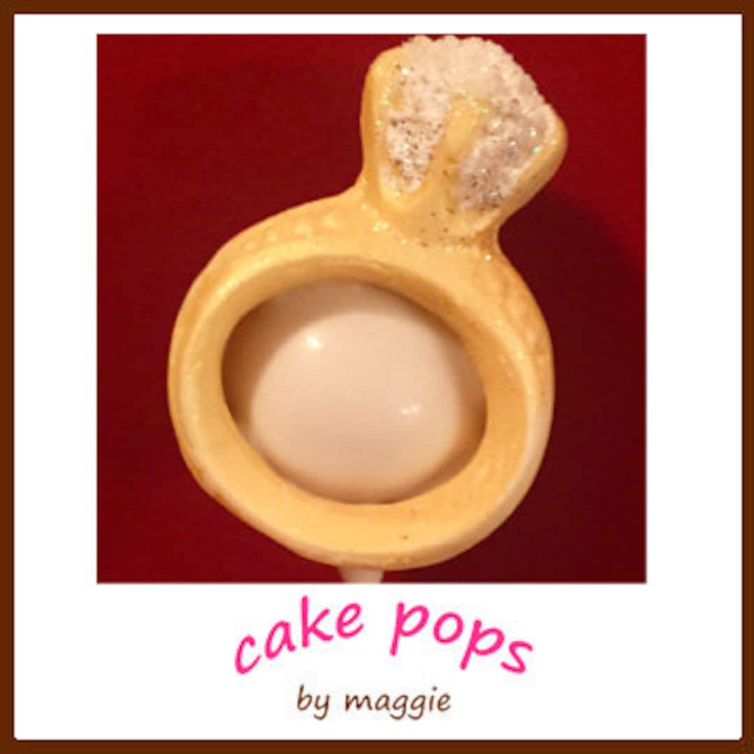 WEDDIING RING Cake Pops, Engagement Ring Cake Pops, Wedding Favors