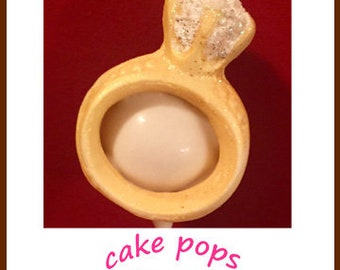 WEDDIING RING Cake Pops, Engagement Ring Cake Pops, Wedding Favors,  Bridal Shower Cake Pops