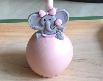 ELEPHANT CAKE POPS, All Colors Available,  Baby Shower Cake Pops