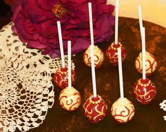 SCROLL DESIGN Cake Pops, All Colors Available