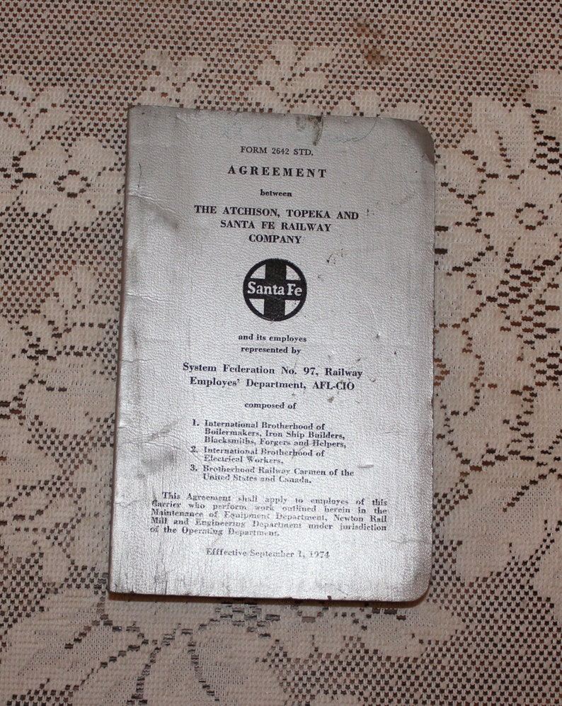 Vintage 1953 Grand International Brotherhood of Locomotive Engineers Constitution