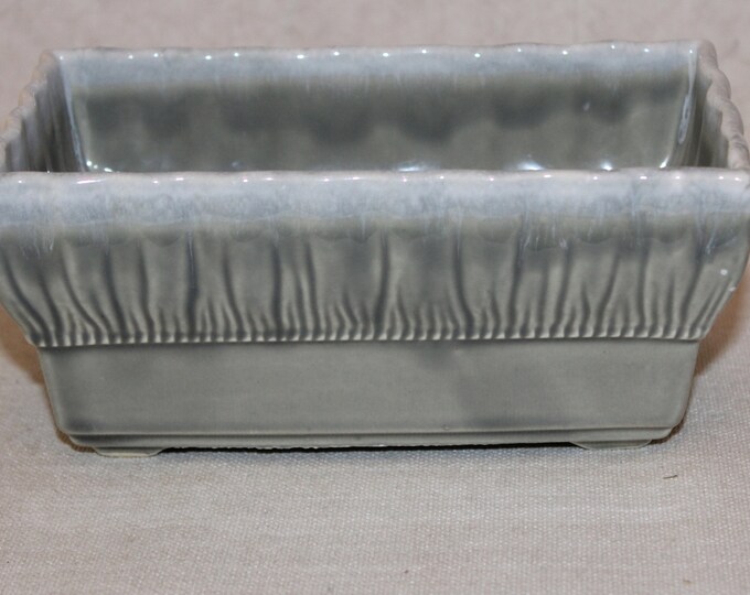 Vintage Pottery 206 Gray Rectangle Planter Etsy