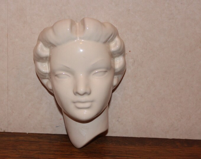 Frankoma 130 Phoebe White Lady Head Wall Pocket Etsy