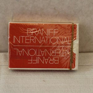 Vintage Sealed Braniff International Airline Playing Cards