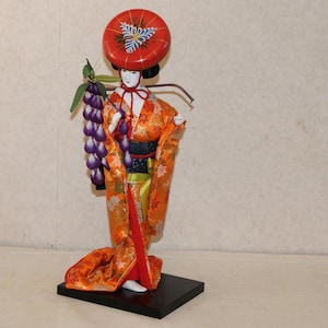 Vintage Japanese Geisha Doll Kimono Traditional - 14 Inches