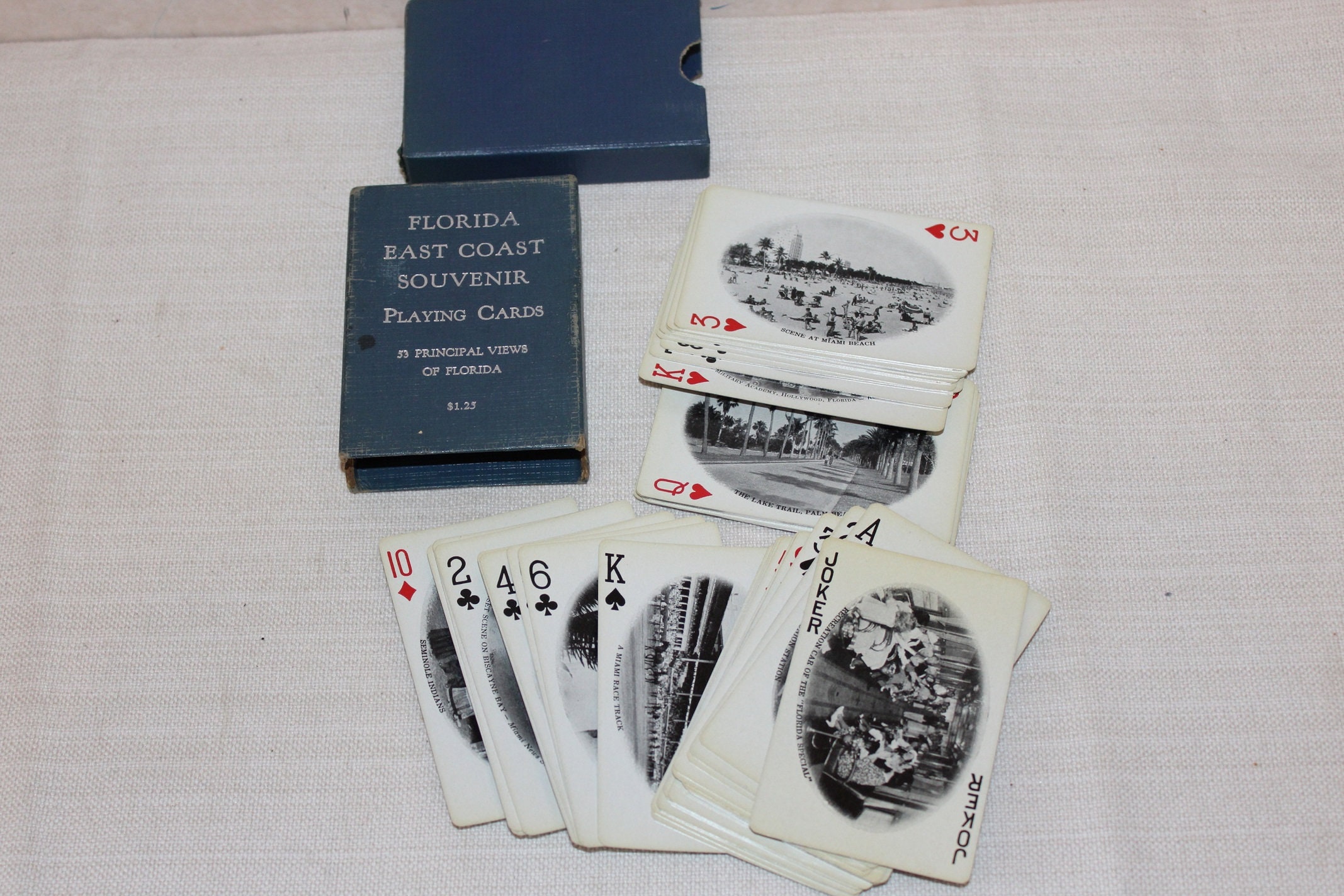 Vintage Florida East Coast Souvenir Playing Cards Etsy