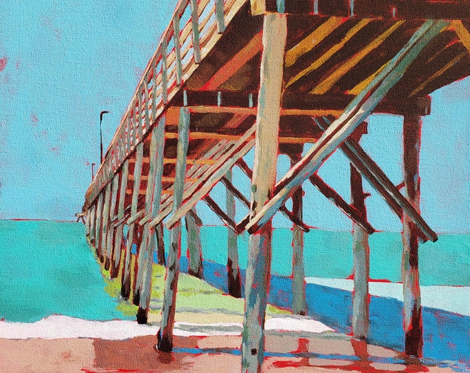 Seaview Pier, North Topsail Island North Carolina, art by Nicole Roggeman