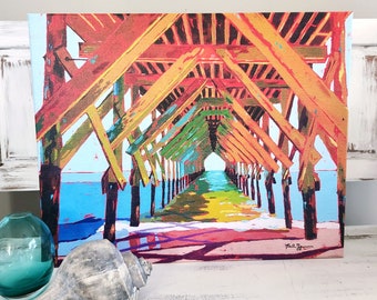 Wrightsville Beach, NC - Crystal Pier 16x20 inch canvas print