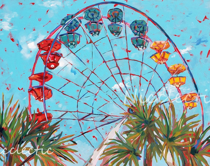 Ferris wheel painting from Carolina Beach, NC