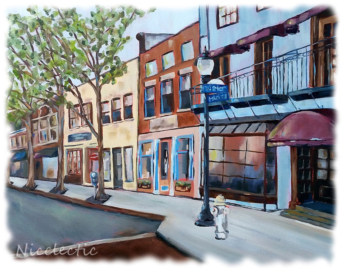 Wilmington NC print from original artwork watercolor paper Etsy