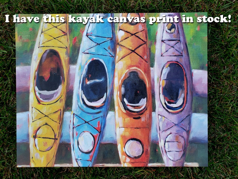 Colorful Kayaks Lake House Decor Red Kayak Gifts for Dad Etsy