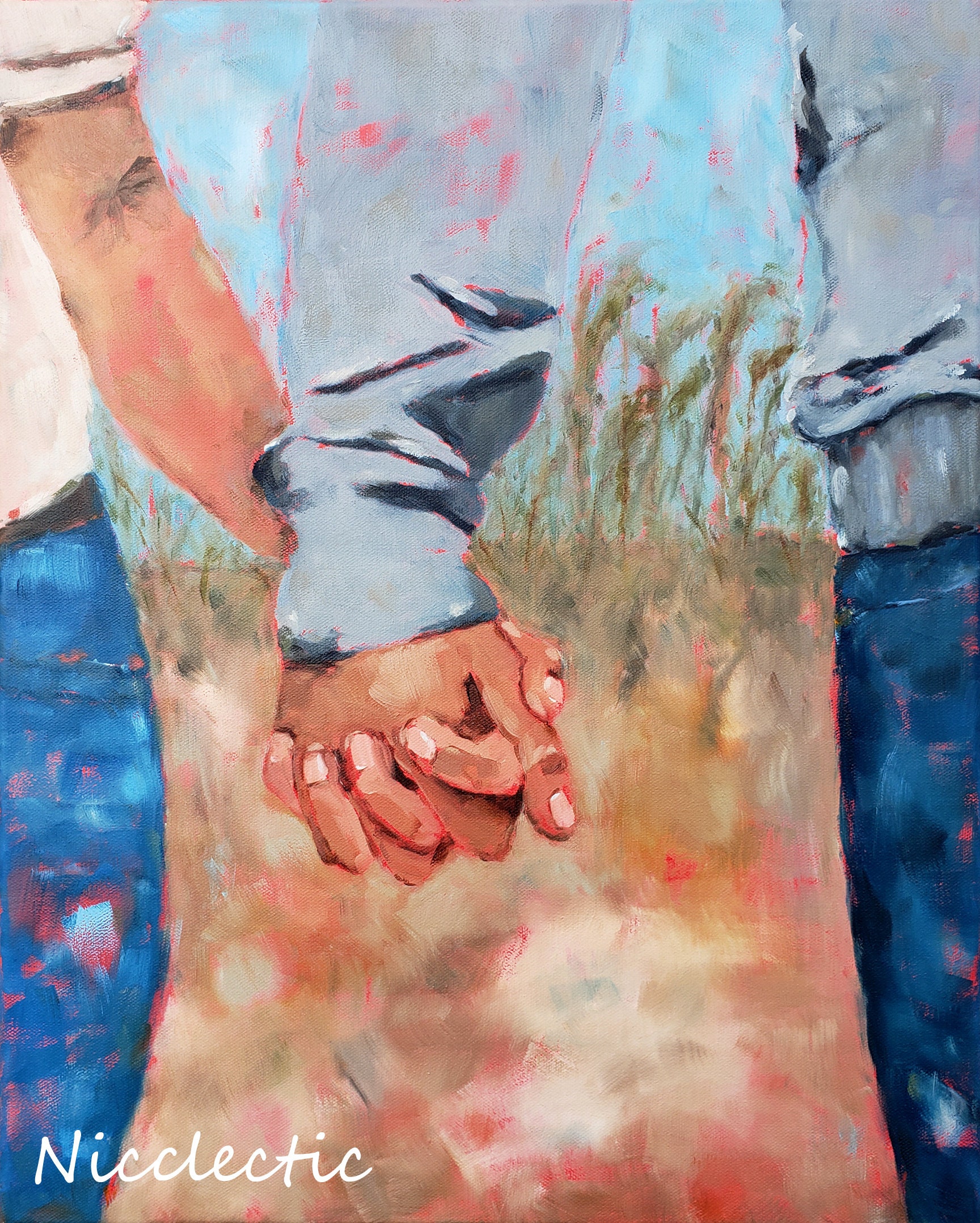 Couple Holding Hands Painting