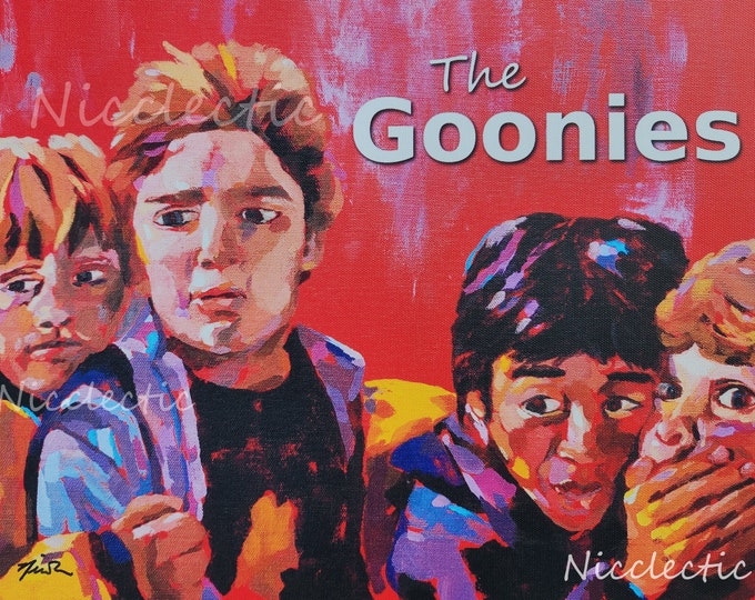 Goonies gift ideas for 80s movies fans, canvas print movie art